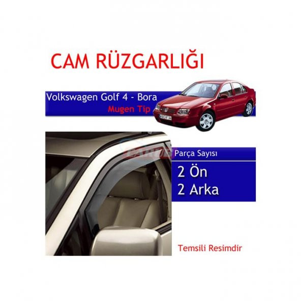 VW Golf 4 -Bora Mugen Cam Rüzgarlığı