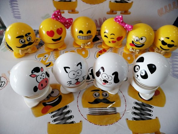 Zıp Zıp Kafalar Yaylı Emoji Kafalar-EN UYGUN FİYAT - 11