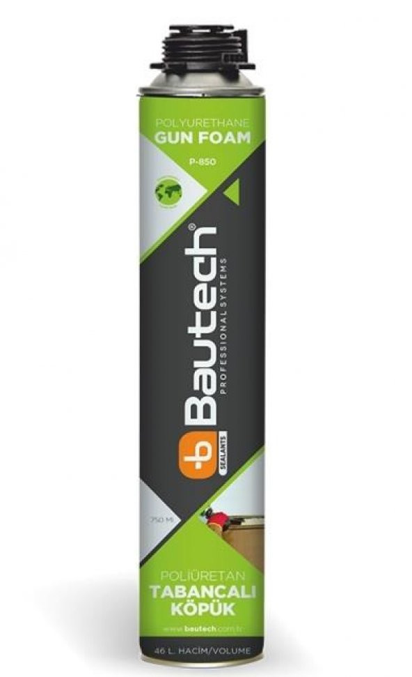 Bautech P-850T Poliüretan Tabancalı Köpük 750 ml 850 gr - 2