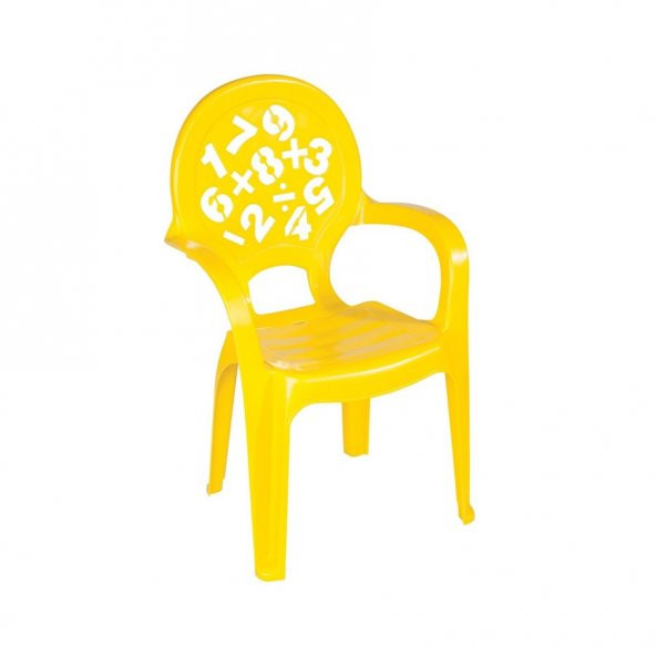 Pilsan Çocuk Koltuğu Sarı Çocuk Masa Sandalyesi Montessori Etkinliik Meteryali