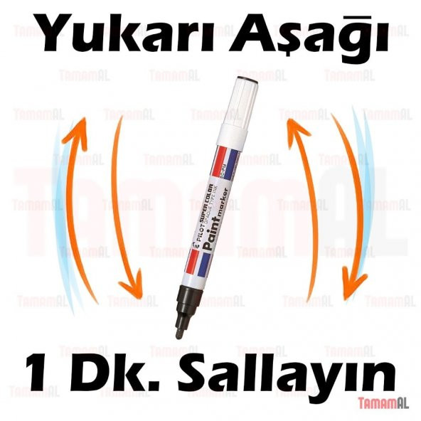 ALMAN MARKASI Araç Kaporta Rötuş BEYAZ Boya Kalemi (Çok KALİTELİ - 7