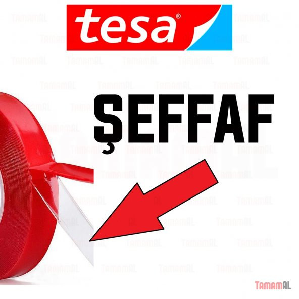 TESA (ALMAN MARKASI) ŞEFFAF ÇİFT TARAFLI GÜÇLÜ KÖPÜK BANT 20Kg - 2