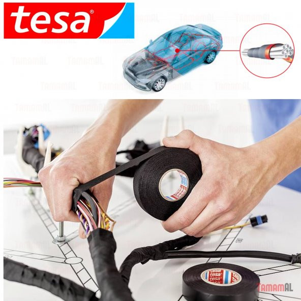 TESA (ALMAN MARKASI) TÜYLÜ BEZ KABLO İZOLASYON BANT 19X15MT - 5