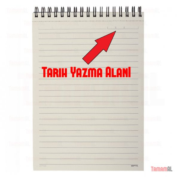GIPTA A4 Dik Spiralli ÇİZGİLİ KARELİ PP KAPAK DEFTER (Bloknot) - 3