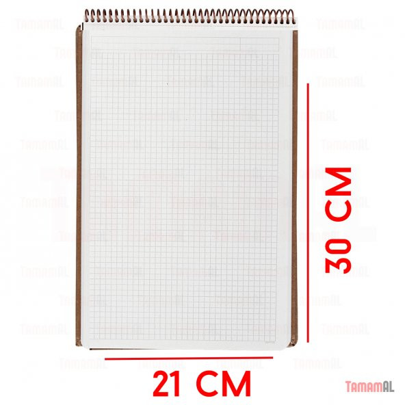 GIPTA A4 Dik Spiralli ÇİZGİLİ KARELİ PP KAPAK DEFTER (Bloknot) - 5