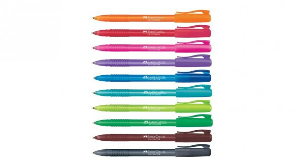 Faber Castell Renkli Tükenmez Kalem 5 Farklı Renk Set - 2