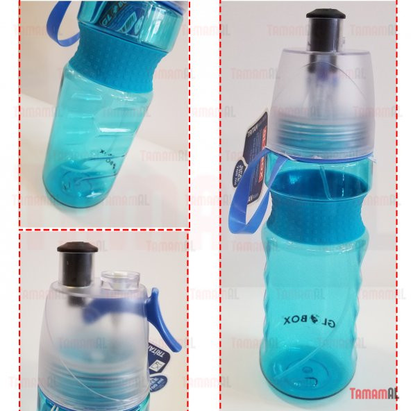 SPREYLİ MATARA TRİTAN tupperware GIDA PLASTİĞİ 0 BPA FREE 700ML - 5