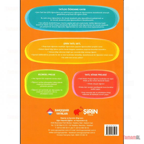3.SINIFA GEÇEN için TATİL KİTABI (TEST YOK PROJE BAZLI TÜM DERS) - 2