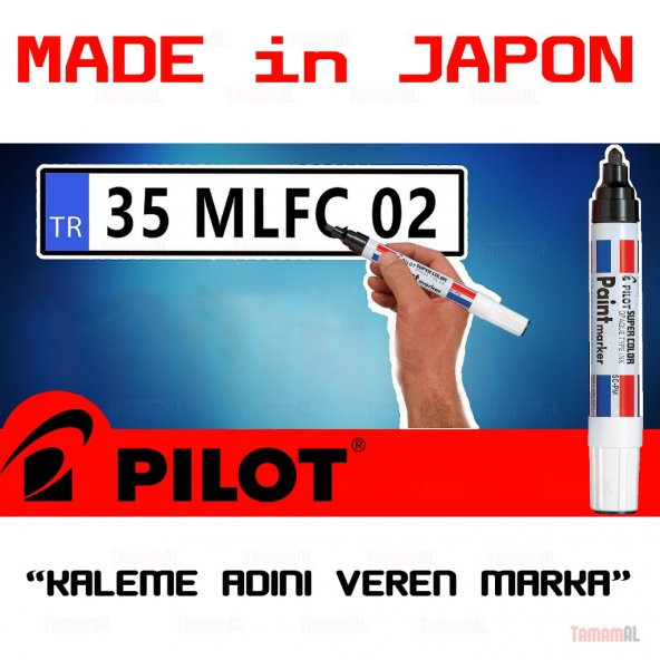 MARVY Araç OTOMOBİL SİYAH BOYA PLAKA KALEMİ (MADE in JAPON)