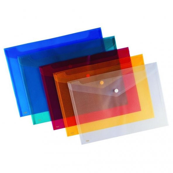 ÇITÇITLI DOSYA RENKLİ VE ŞEFFAF A4 EVRAK DOSYASI PLASTİK 6 ADET - 2