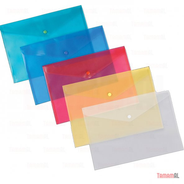 ÇITÇITLI DOSYA RENKLİ VE ŞEFFAF A4 EVRAK DOSYASI PLASTİK 6 ADET - 3