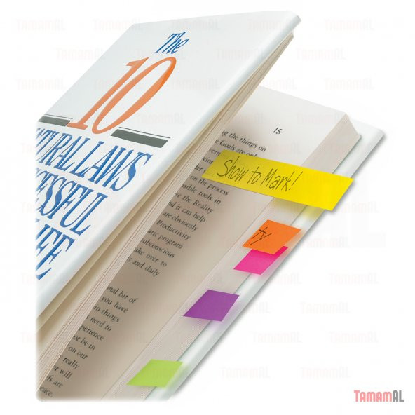 TEMAT P525 12X45 MM PAGE MARKER 5 RENK POŞETTE - 6