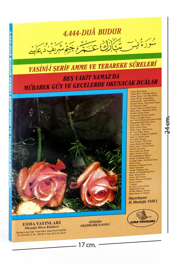 ESMA yayınları 4444 DUA Güllü YASİN ORTA Mustafa VARLI - 3