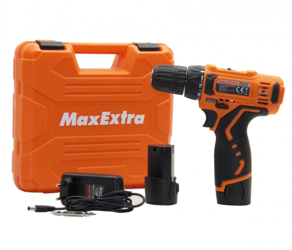 MaxExtra MX1215 12V 1.5 Ah Li-ion Çift Akülü Darbesiz Matkap Vidalama