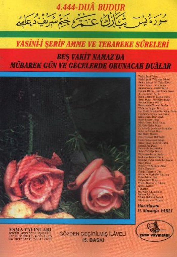 ESMA yayınları 4444 DUA Güllü YASİN ORTA Mustafa VARLI - 5