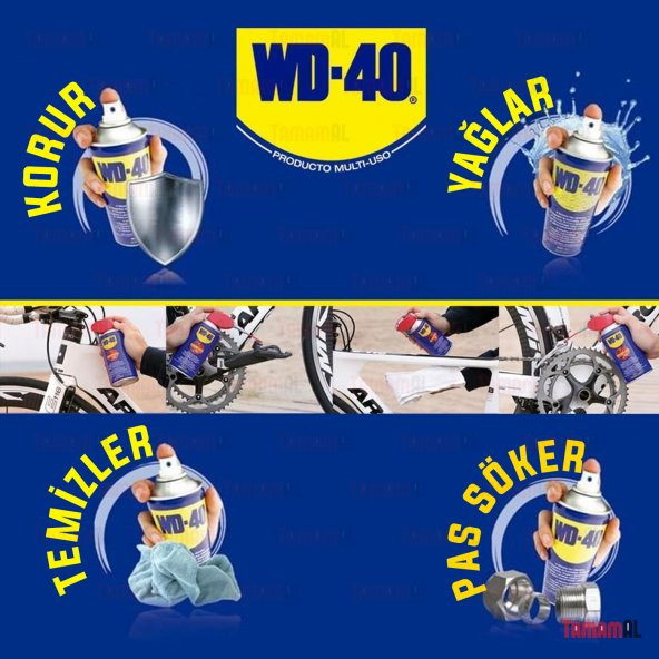 WD 40 200 ml GENEL AMAÇLI YAĞLAMA SPREYİ VE PAS SÖKÜCÜ pipetli - 5