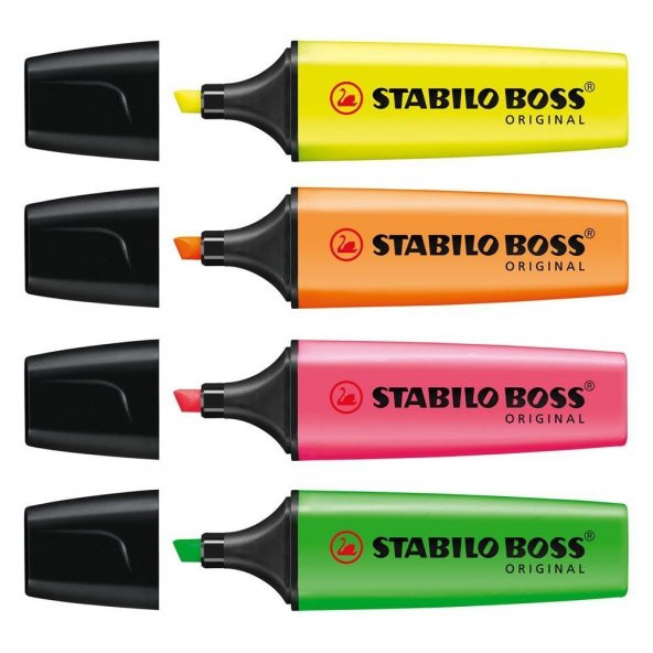 Stabilo Boss Orıgınal Neon ve Pastel Fosforlu İşaretleme 4 KALEM