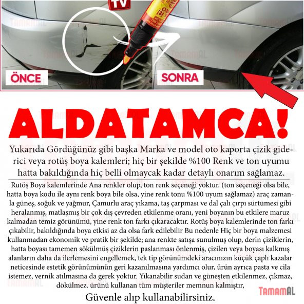 PİLOT Araç Kaporta Rötuş Boya Kalemi Beyaz Siyah gri Kırmızı Mavi - 8