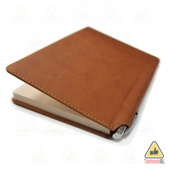 Termo Cilt Deri DEFTER Lastikli 14x20 Tarihsiz AJANDA Kalem Yuval - 6
