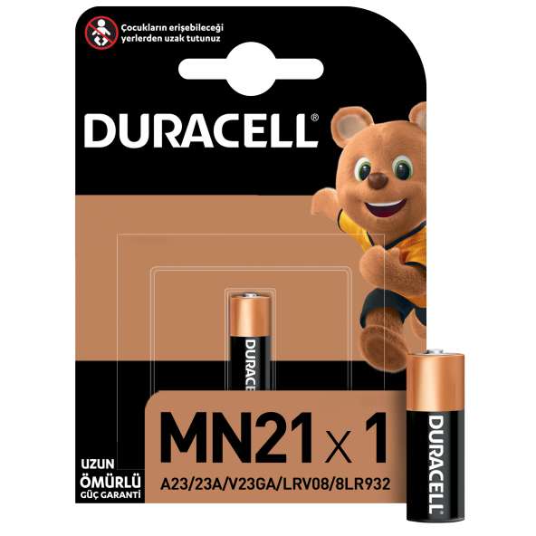 Duracell MN21 A23/23A/V23GA/LRV08/8LR932 12V Alkalin Pil