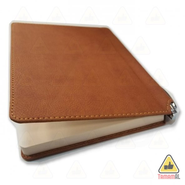 Termo Cilt Deri DEFTER Lastikli 14x20 Tarihsiz AJANDA Kalem Yuval - 8