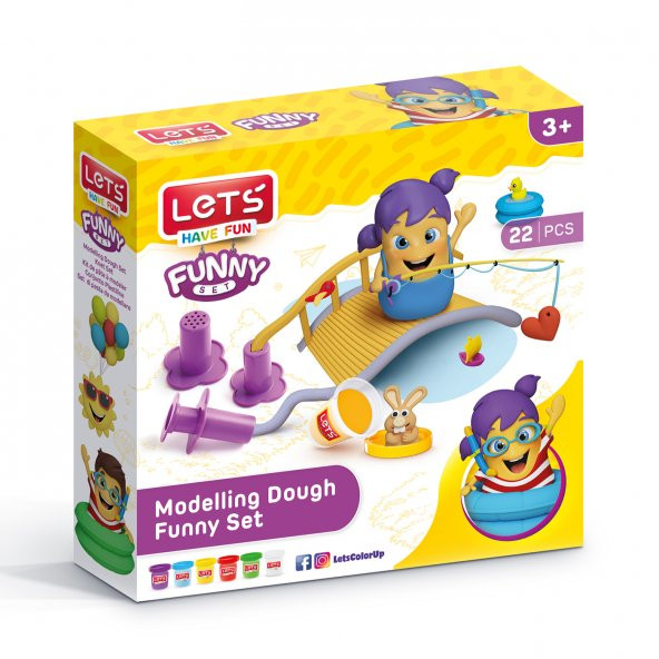PLAY-DOH + LETS 6 RENK 22Lİ OYUN HAMURU 600GR L9006 OYUNCAKLI SET - 2