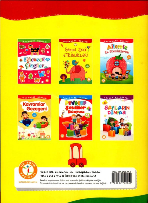 OKUL ÖNCESİ EĞİTİM SETİ 4+ YAŞ KAVRAMLAR DÜNYASI Etkinlik Kitabı - 8