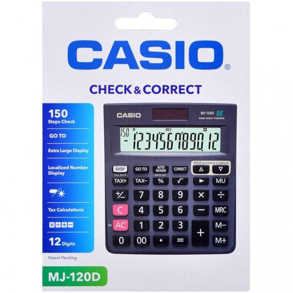 Casio MJ-120D Masaüstü 12 Hane Hesap Makinesi - 2