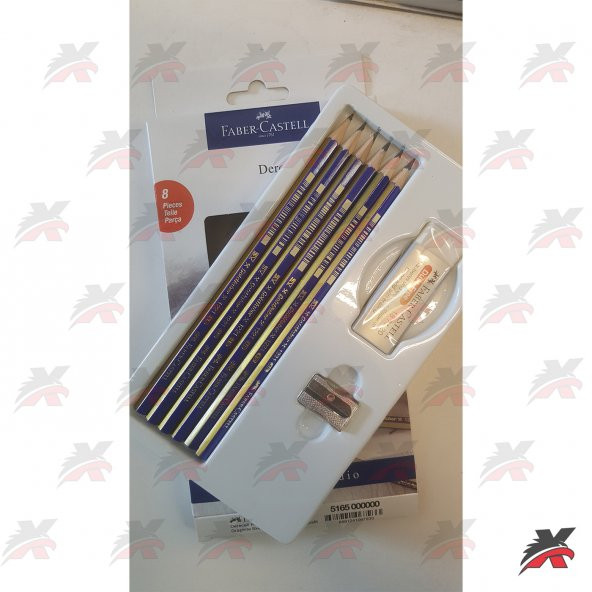 FABER CASTELL DERECELİ RESİM ÇİZİM KALEM SETİ 8 PARÇA ÖZEL KUTUSU - 3