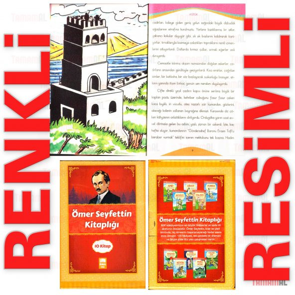 ÖMER SEYFETTİN SERİSİ İLKÖĞRETİM HİKAYE SETİ 10 KİTAP TAKIM RENK - 3