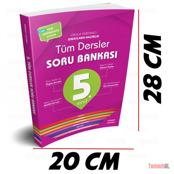 5.SINIF TÜM DERSLER SORU BANKASI TÜRKÇE MAT FEN SOSYAL DİN İNGİLİ - 3