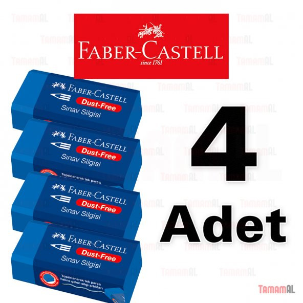 FABER CASTELL SINAV SİLGİSİ MAVİ 4 ADET 9556089005258