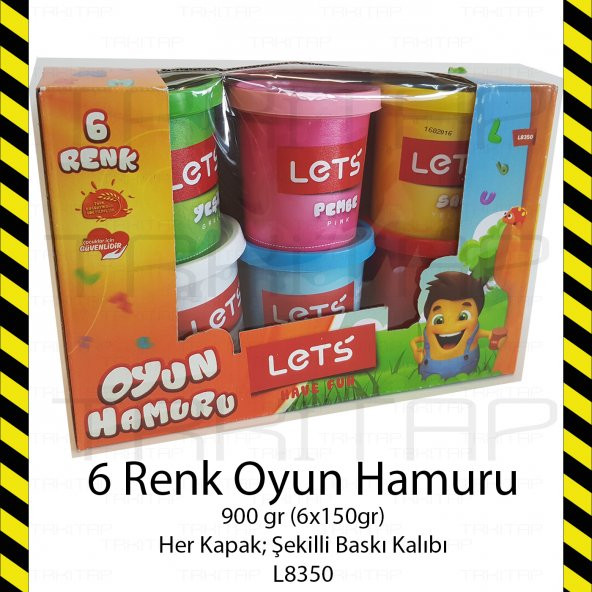 LETS 6 RENK OYUN HAMURU 900GR L8350 PLAY DOUGH 8680679800273 - 5