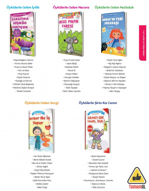 ÖYKÜ TRENİ 1. VE 2. SINIFLAR İÇİN MASAL HİKAYE SETİ 80 KİTAP RESİ - 5