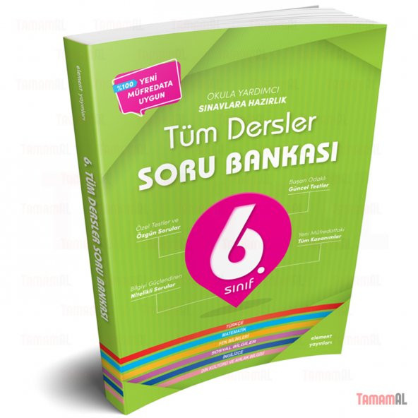6.SINIF TÜM DERSLER SORU BANKASI TÜRKÇE MATEMATİK FEN SOS DİN İNG - 5