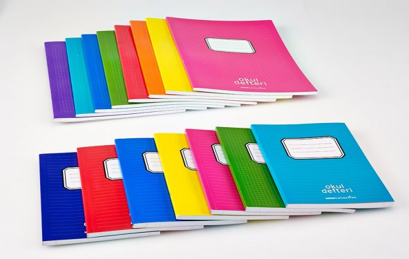 A4 METOT BÜYÜK BOY OKUL DEFTERİ 100 YAPRAK 3 ADET KARELİ ÇİZGİLİ