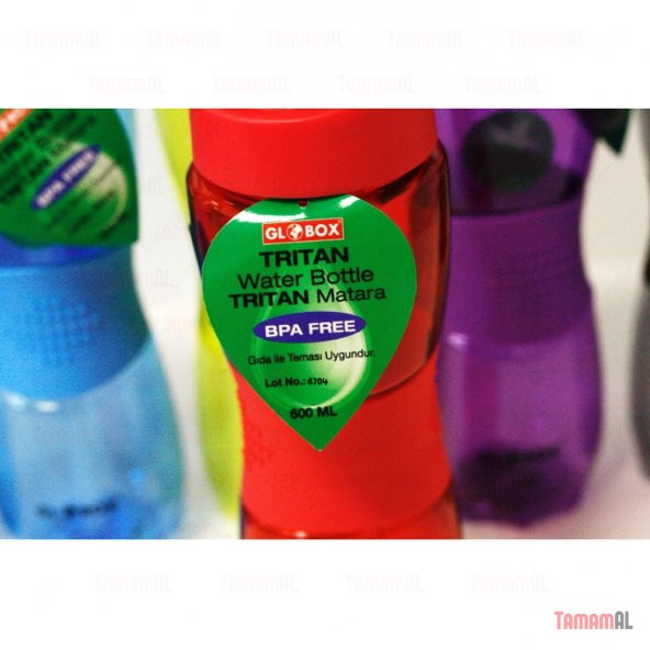 TRİTAN tupperware GIDA PLASTİĞİ 0 BPA FREE MATARA 600ML. GLOBOX - 4