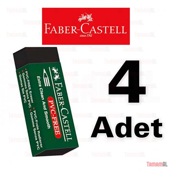 FABER CASTELL SİYAH BÜYÜK SİLGİ 4 ADET 9556089889216