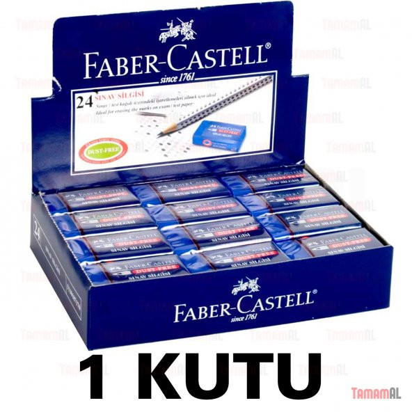 FABER CASTELL SINAV SİLGİSİ MAVİ 1 PAKET (24 ADET) 9556089005258