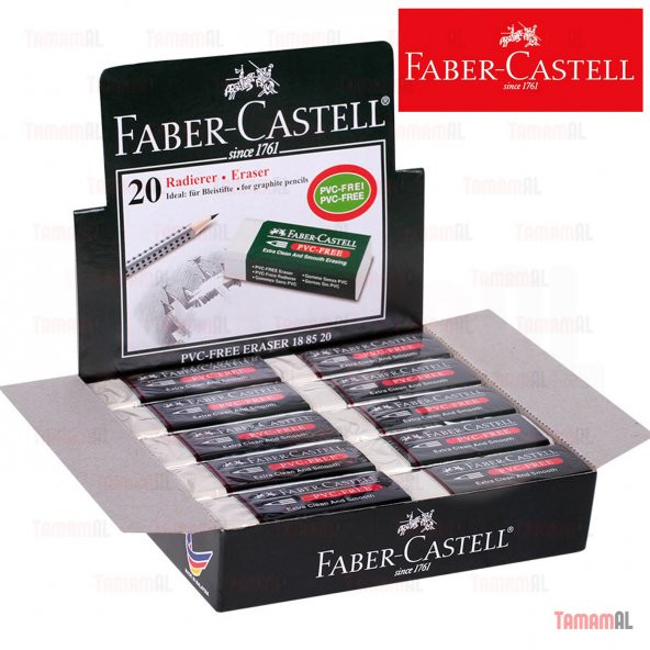 FABER CASTELL BÜYÜK BOY BEYAZ SİLGİ 7085/20 20 Lİ 1 PAKET - Resim 5