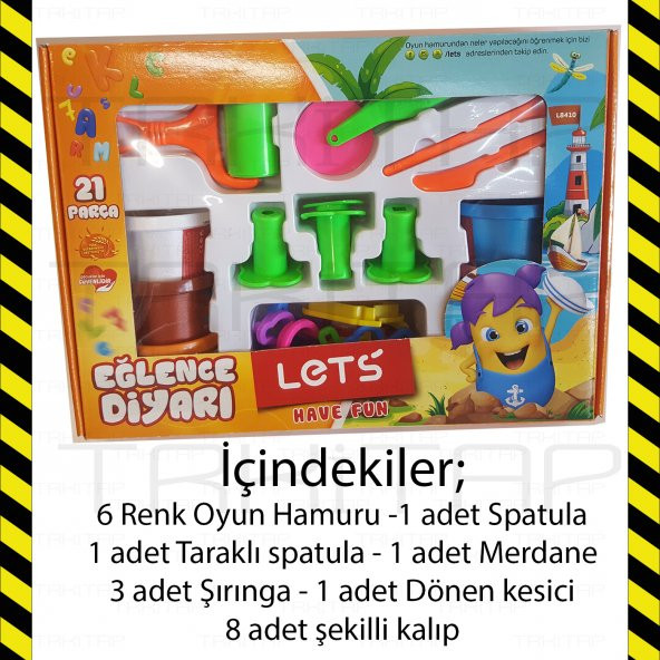 Lets Funny Eğitici Modelleme OYUN HAMURU Seti 22 Parça L9006 - 4