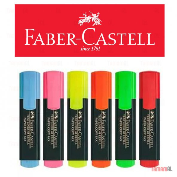 FABER CASTELL FOSFORLU KALEM İŞARETLE KALEMİ 1548 TEXTLİNER 2ADET - 4