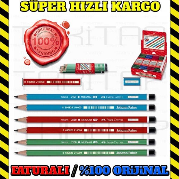 FABER CASTEL MERCANLI KURŞUN KALEM 2160 1 DÜZİNE 8690826216024 - 3