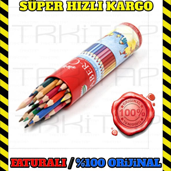 FABER CASTELL 12 Li UZUN TAM BOY KURU BOYA METAL TÜP8690826165124 - 4