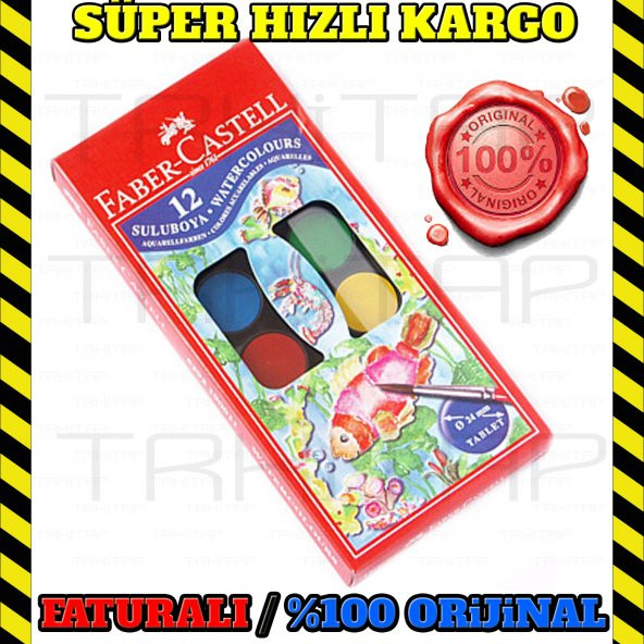 FABER CASTELL 12 Lİ SULU BOYA 24MM 8690826125401 - 3