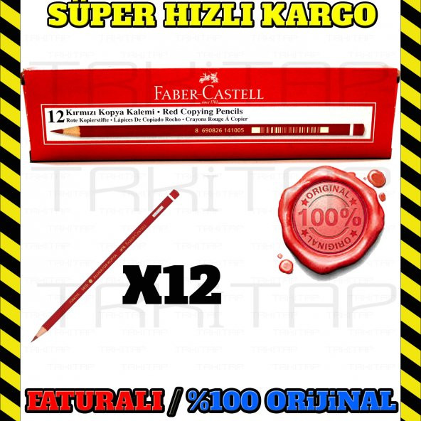 FABER CASTELL KIRMIZI KOPYA KALEMİ 1 DÜZİNE 8690826141012 1410 - 4