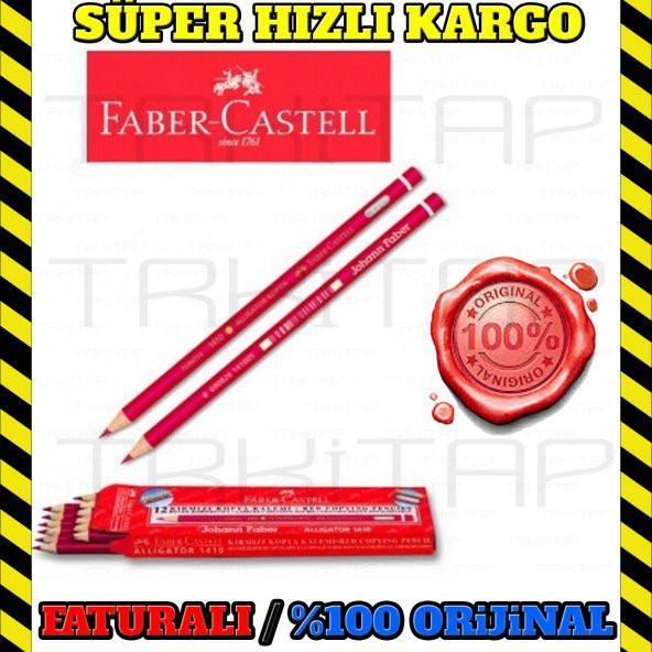 FABER CASTELL KIRMIZI KOPYA KALEMİ 1 DÜZİNE 8690826141012 1410 - 5