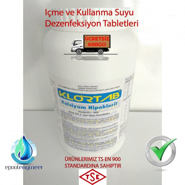 2,8 KG TABLET KLOR SU DEPOSU DEZENFEKTANI YOSUN ÖNLEYİCİ 7GR400AD