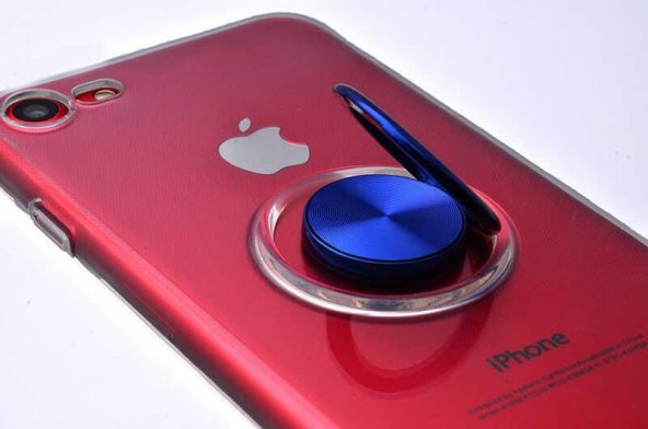 iPhone 7 Şeffaf Standlı Magnetli Les Silikon