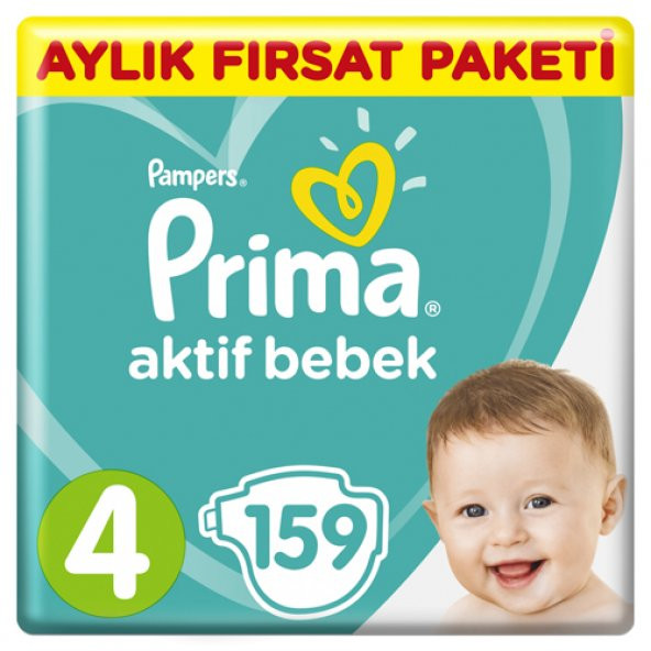 Prima Aktif Bebek Aylık Fırsat Paketi 159lu Maxi 4 Beden
